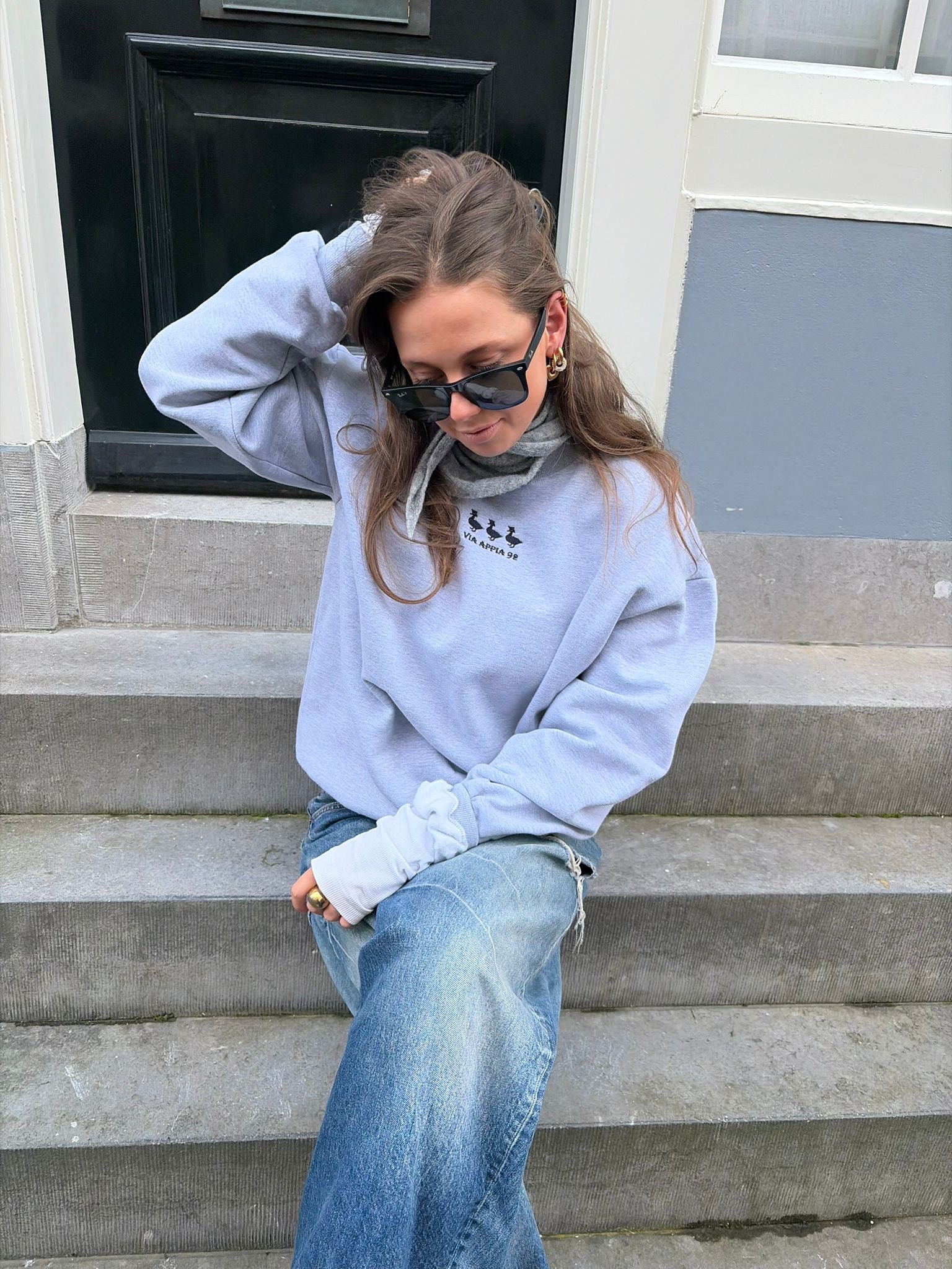 3 ducks sweat grey - Via Appia 92