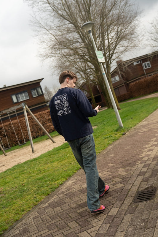 Niek Velner X Via Appia longsleeve navy (pre order) - Via Appia 92